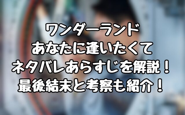 『ワンダーランド: あなたに逢いたくて』ネタバレあらすじを解説！最後結末と考察も紹介！